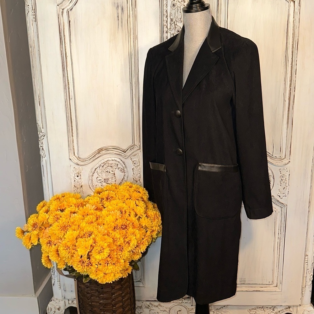 Breeze VINTAGE Gothic Dark Academia Cosplay Black Ultra Suede Duster